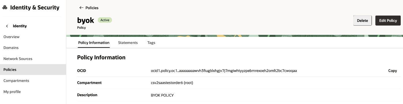 Policy Information