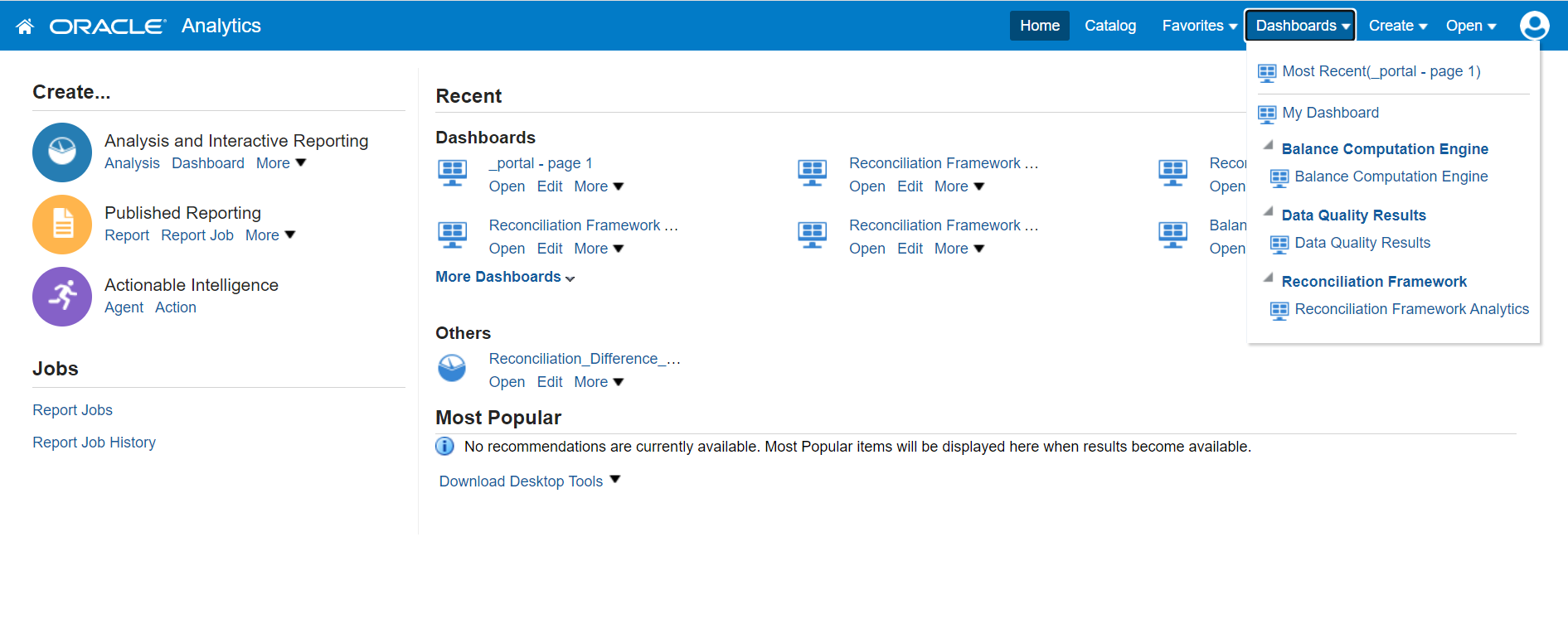 The following image is a screen shot of the Analytics - seeded dashboard