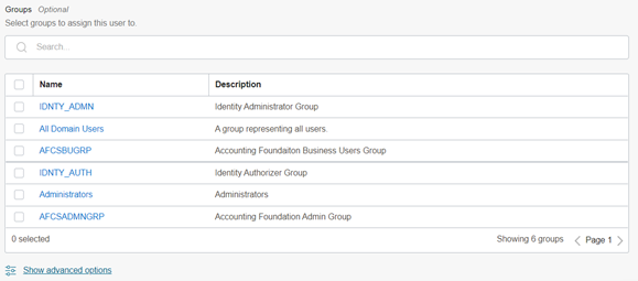 User to group assignment