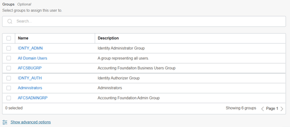 User to group assignment