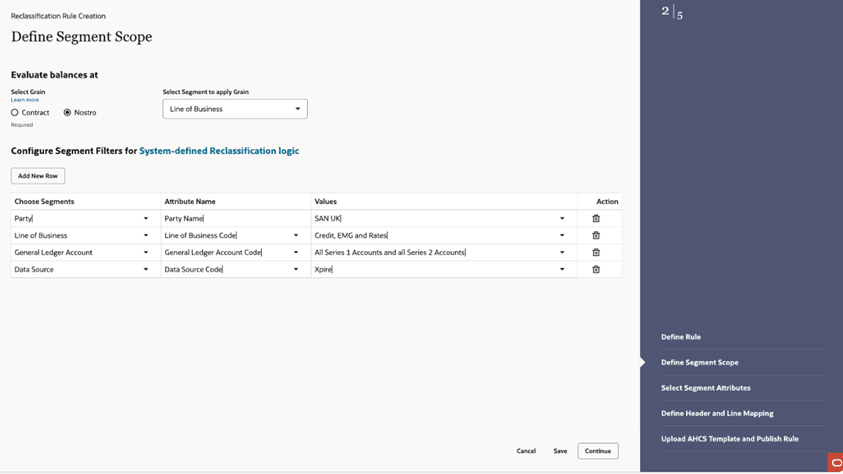 Define Segment Scope Page
