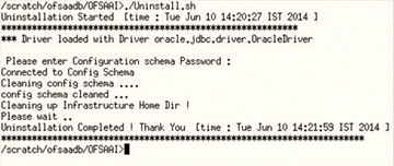 Enter the password for the OFS AAI Configuration Schema when prompted.