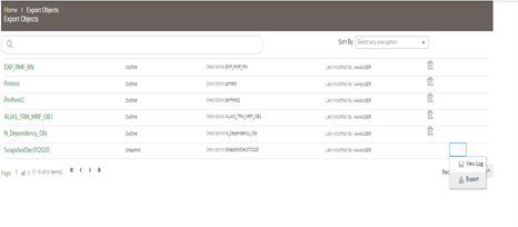 This illustration shows the Add Object To snapshot window. You can choose your snapshot from this window for the offline migration.