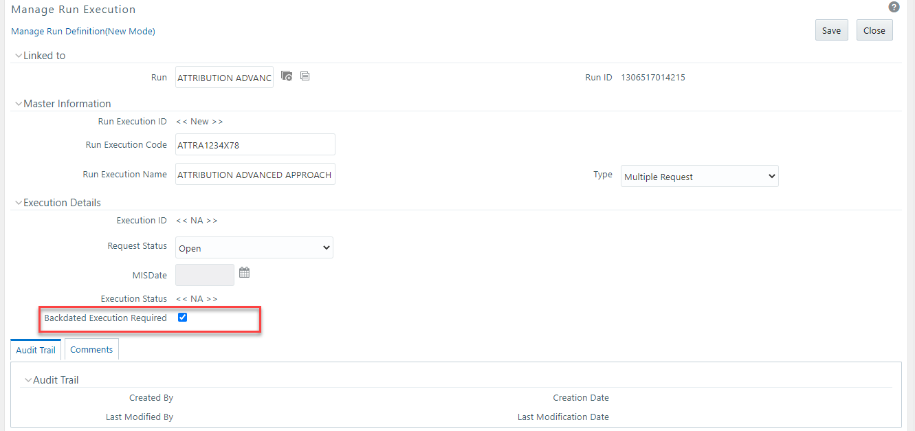 This image displays the Backdated Execution Required Checkbox.