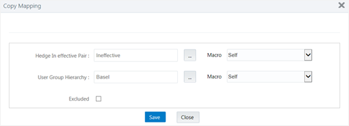 This illustration shows the Copy Mapping window. You can specify the fields in this window, copy the mapping and Save the mapping.