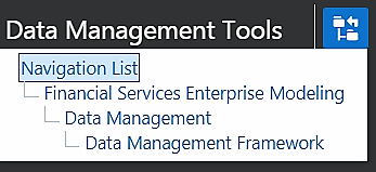 This image displays the Data Management Tools Hierarchical Menu.