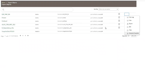 This illustration shows the Export Object window. You can choose your object that you want to export from this window.