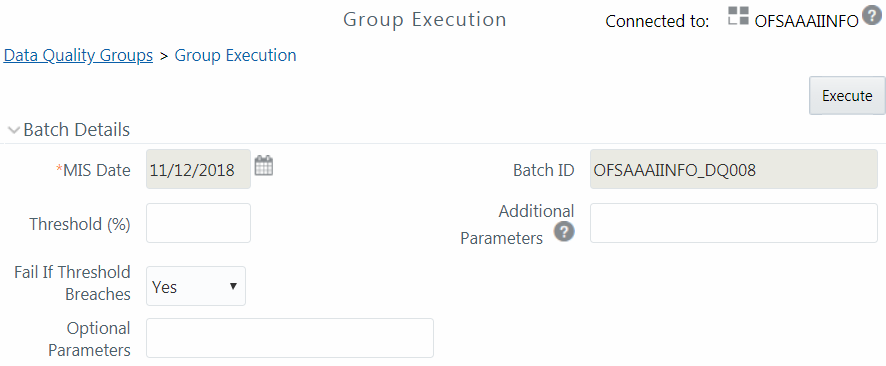 This image displays the Group Execution window.