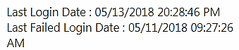 This image displays the Last Login Details.
