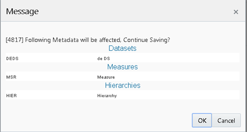 This illustration shows the Message window, the window provides the Metadata Dialog details.