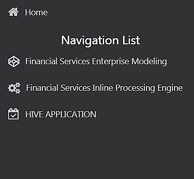 This image displays the Navigation List Drawer.