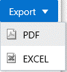 This illustration shows the Expand options available in the Search and Filter section. the available options are PDF and EXCEL, you can choose based on the required export type.