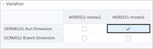 This illustration shows the Variation tab. You have to select the variation for mapping the dimension.