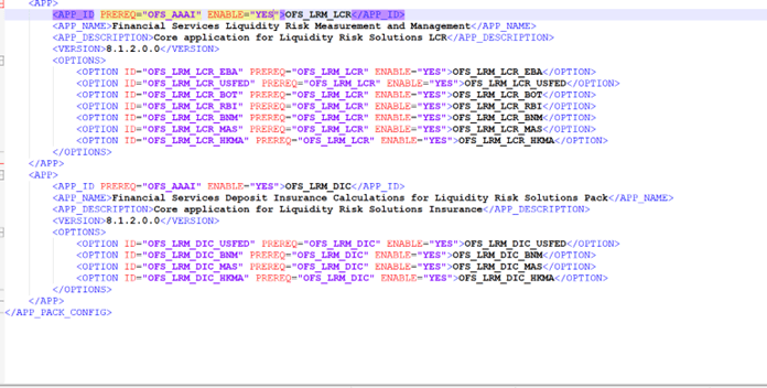 An image of the OFS_LRS_PACK.xml File