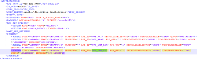 Sample OFS_LRS_SCHEMA_IN.xml File