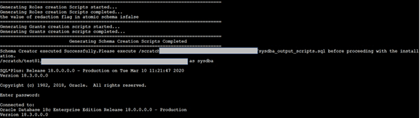 Schema Creation in Offline Mode Successful