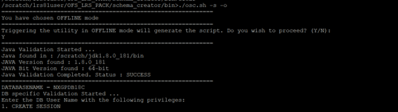 Schema Creation in Offline Mode