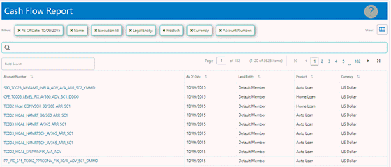 Cash Flow Report Summary Page