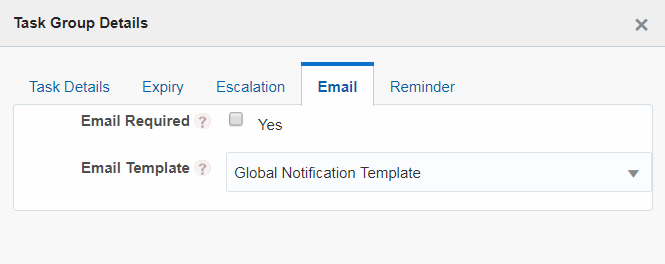 This image displays the Action Details Window - Setting Email Notification. This image displays the Action Details Window - Setting Email Notification.