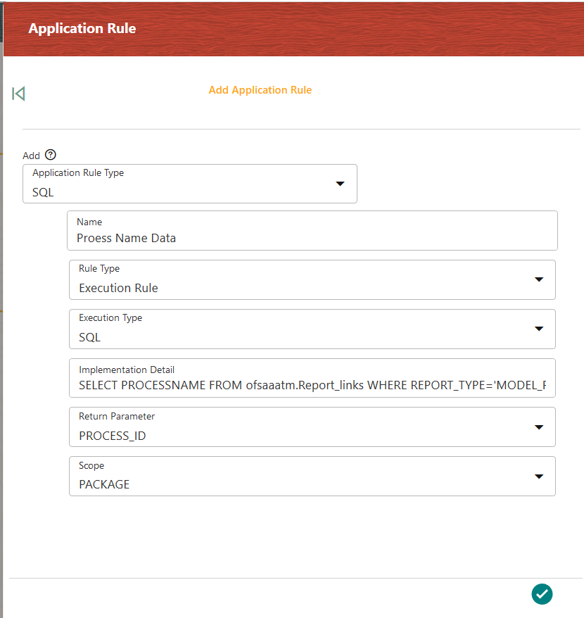 This image displays the Add SQL Application Rule Details window. This image displays the Add SQL Application Rule Details window.