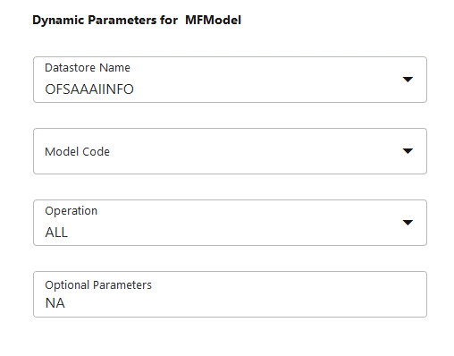 This image displays the Dynamic Parameters for MODEL.