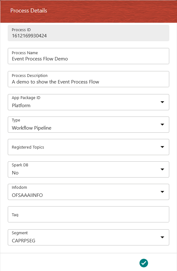 This image displays the Process Details Drawer Window