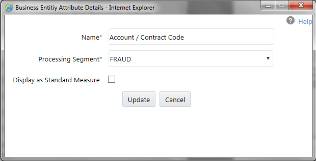 Updating Business Entity Attributes