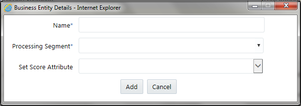 Adding Business Entity Details
