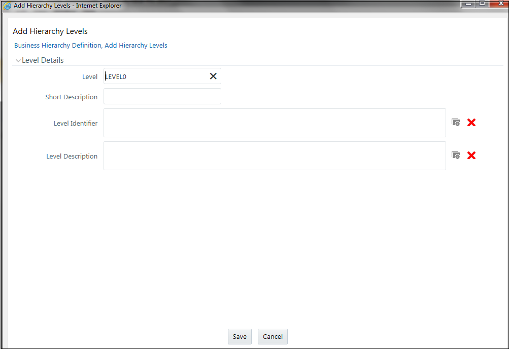 Adding Hierarchy Levels