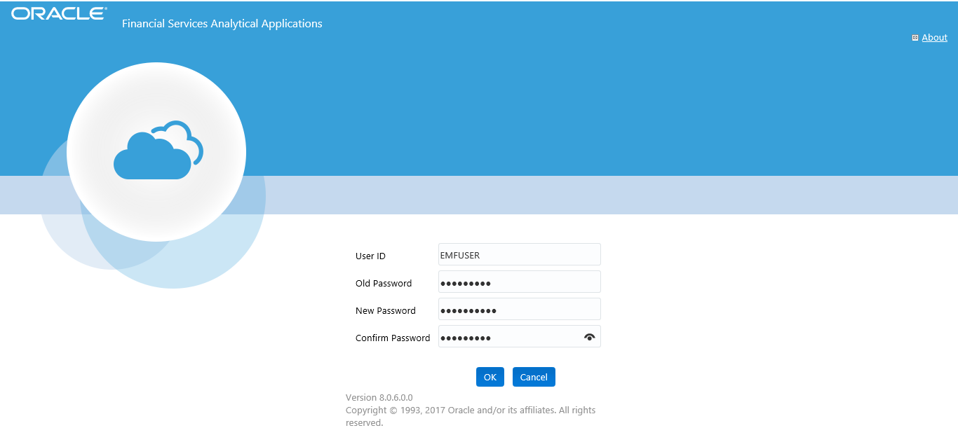 Change Password window