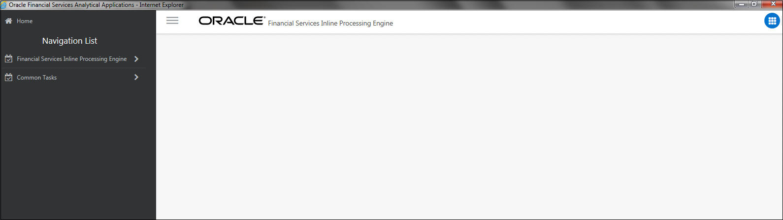 Inline Processing Engine Application Home Page