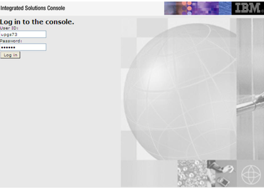 Login screen