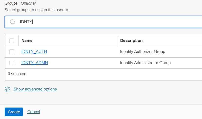 In this screen, you assign the Identity Administrator or Authorizer users. In this screen, you assign the Identity Administrator or Authorizer users.