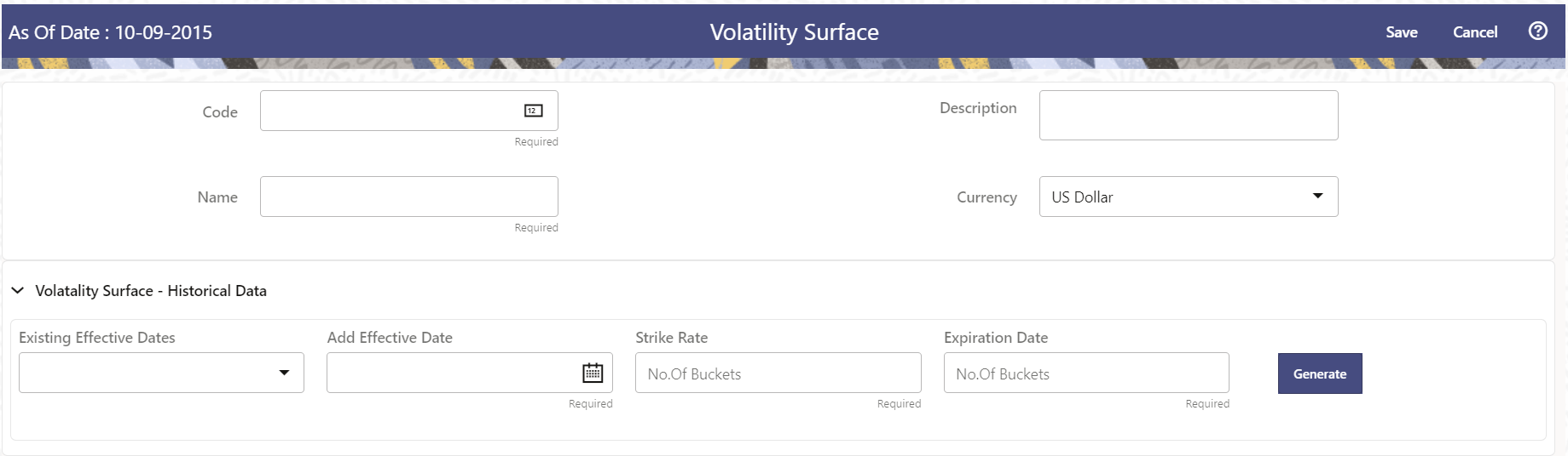 Volatility Surface Rule Volatility Surface Rule