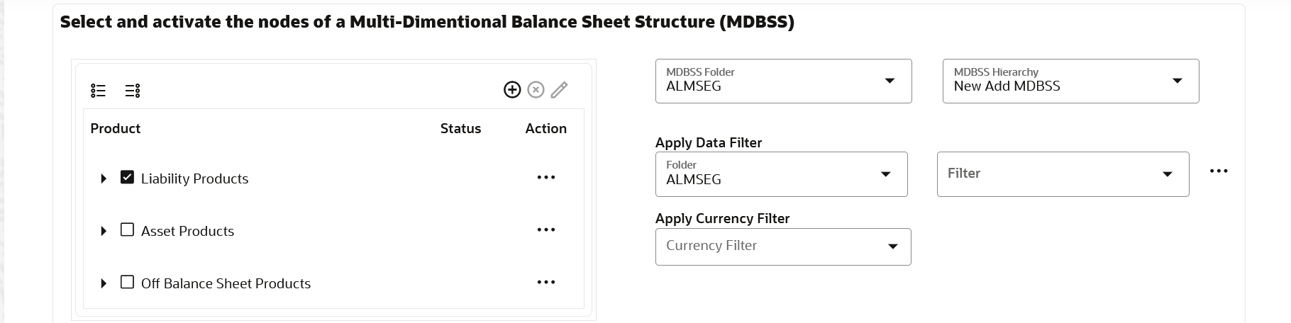 Data Source details of Balance Sheet Selection