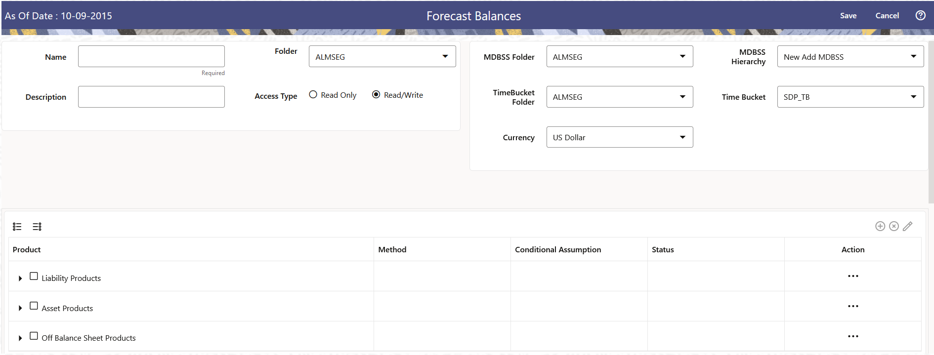 Create Forecast Balance Rule