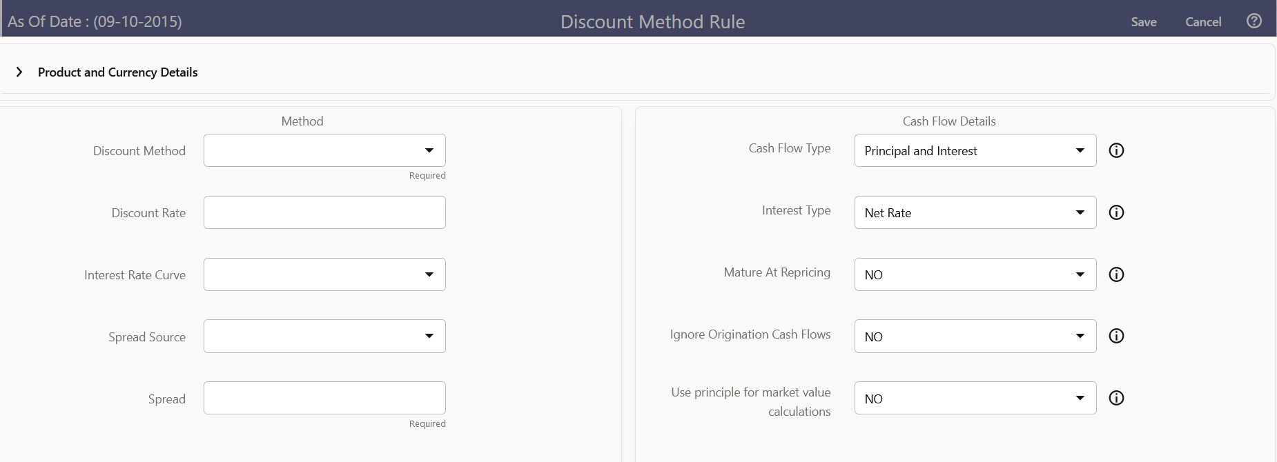 Discount Method Section