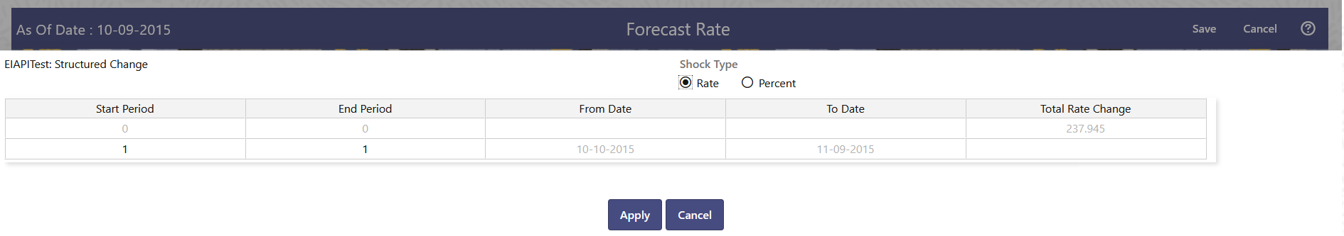 Structured Change window