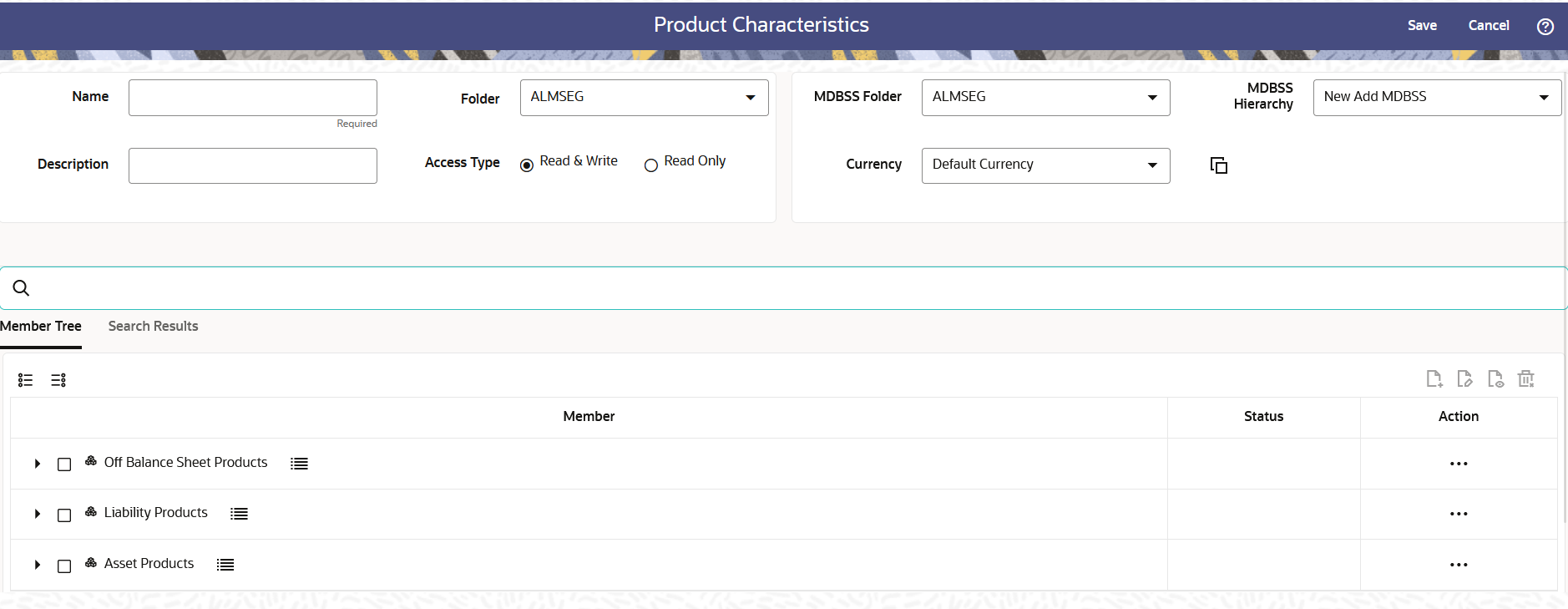 Product Characteristics Page