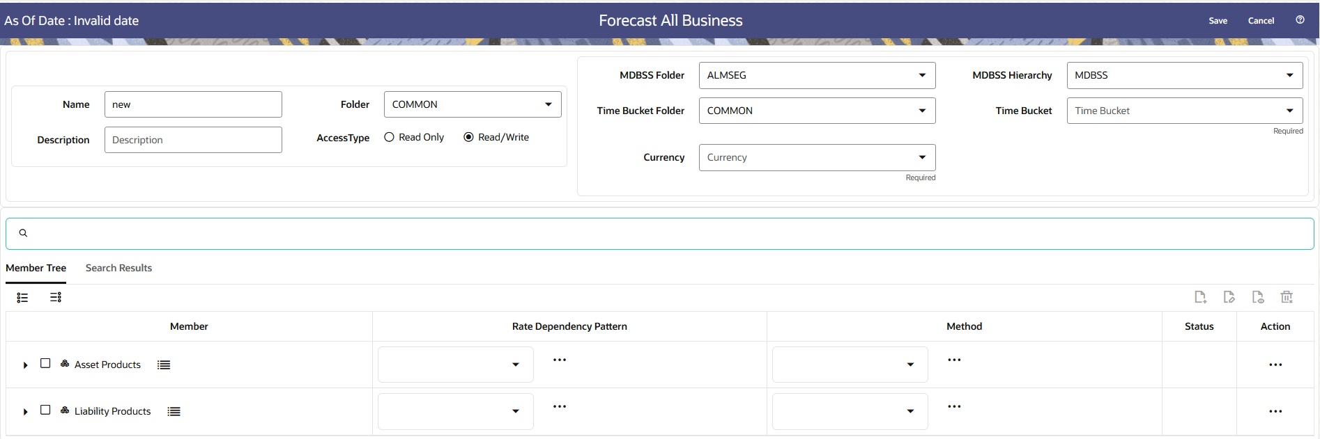 Forecast All Business Rule Page