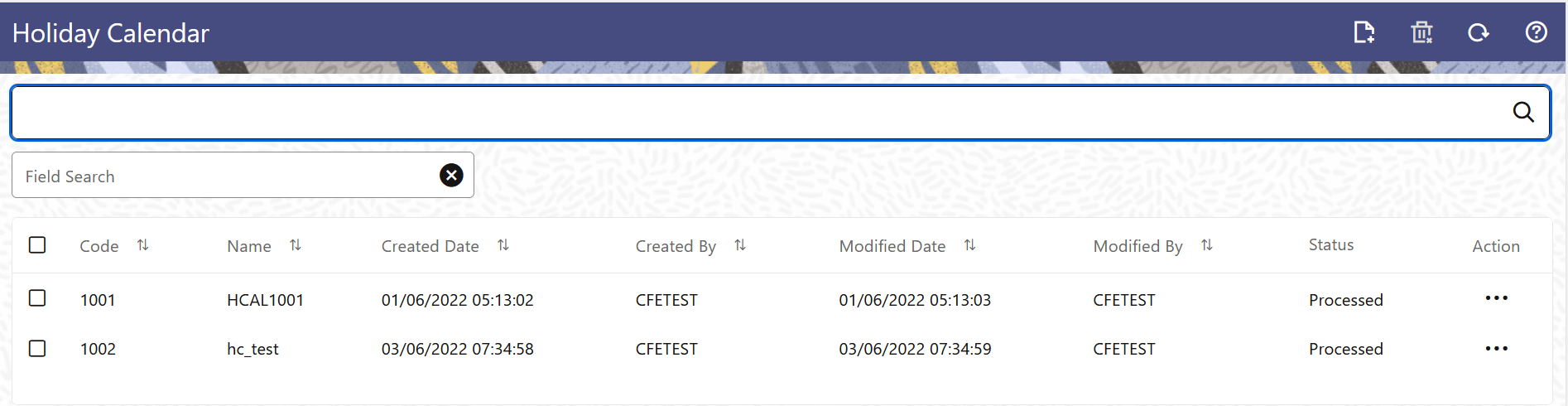 Holiday Calendar Summary Holiday Calendar Summary