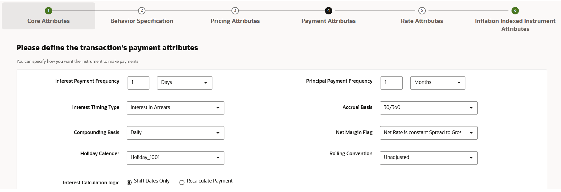 Payment Attributes section to Define the Transaction Strategy Rule Payment Attributes section to Define the Transaction Strategy Rule