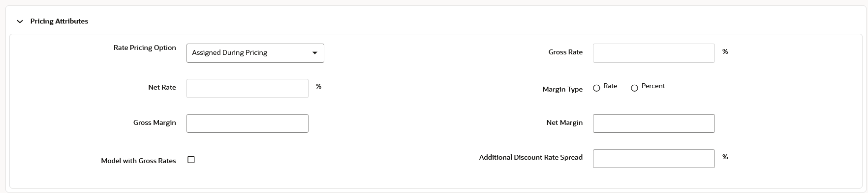 Pricing Attributes Pricing Attributes