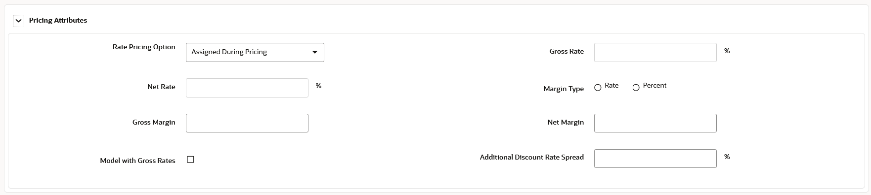 Pricing Attributes Pricing Attributes