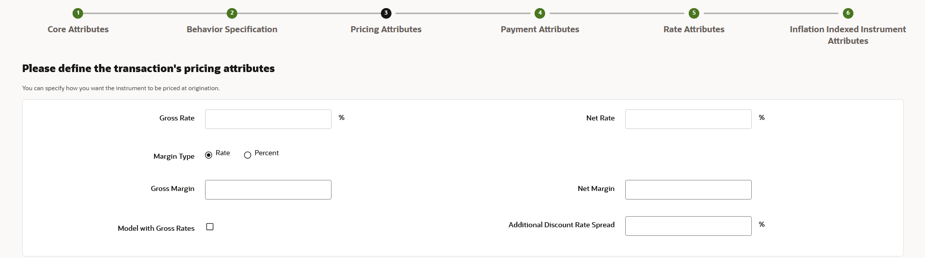 Pricing Attributes