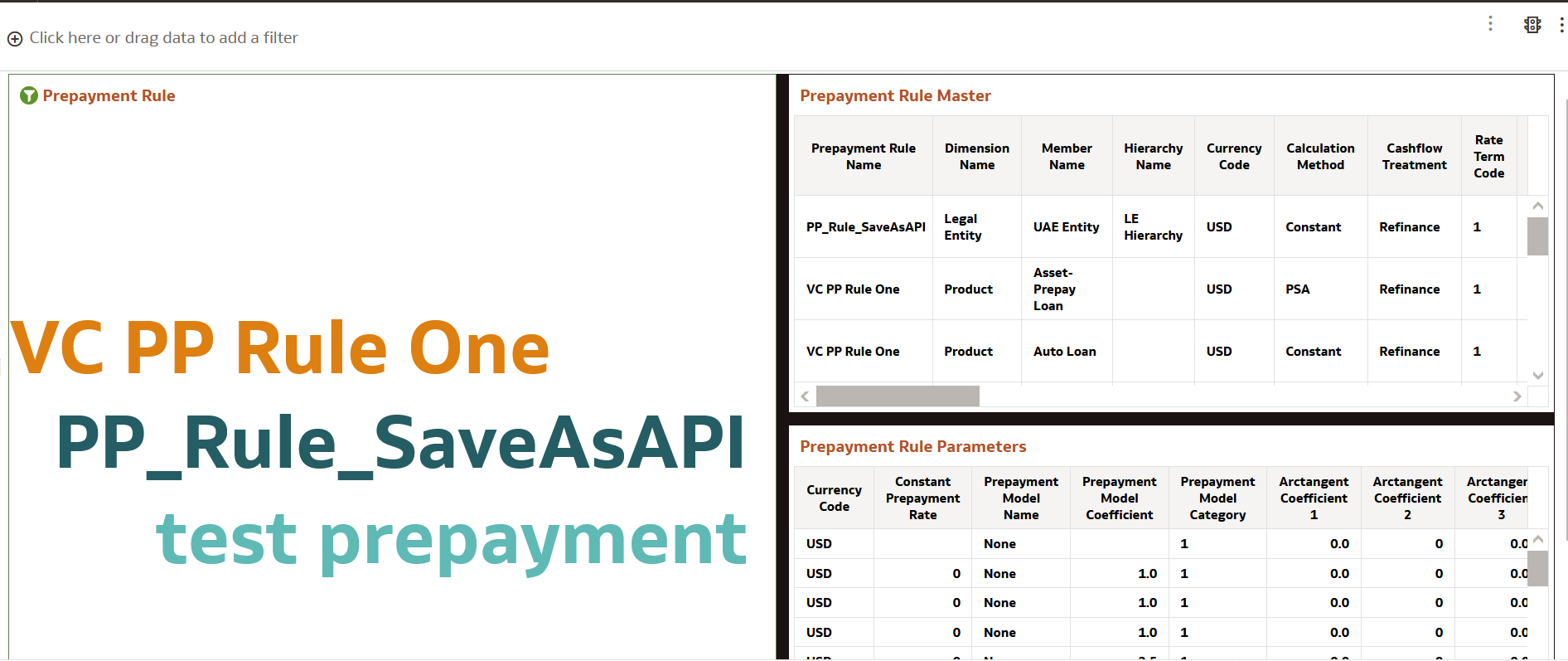 Prepayment Rule Report