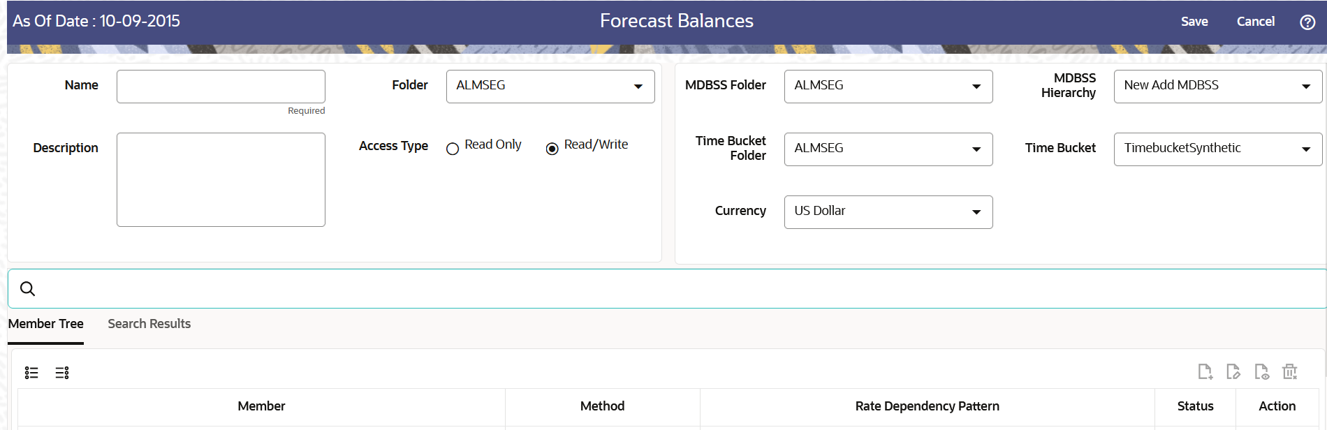 Create Forecast Balance Rule