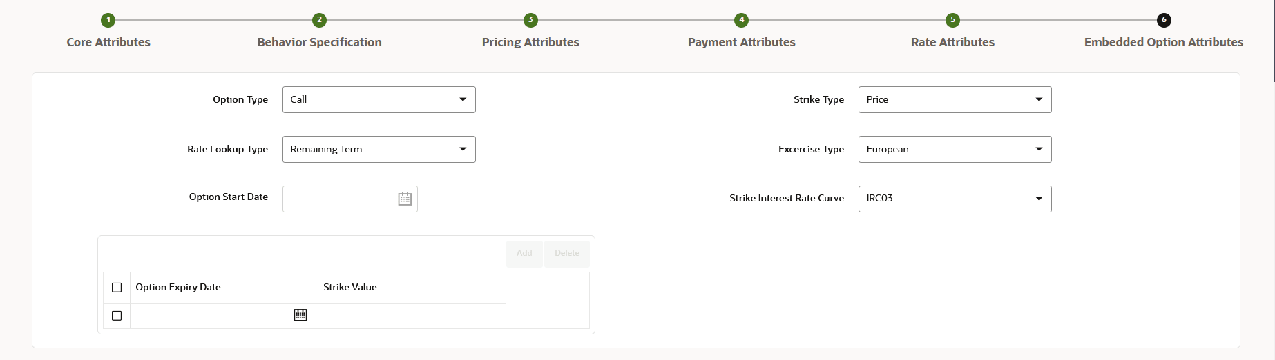 Embedded Option Attributes