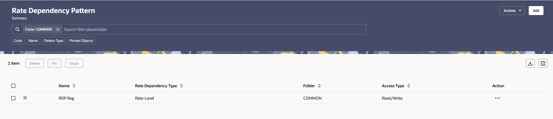 Rate Dependency Pattern Summary