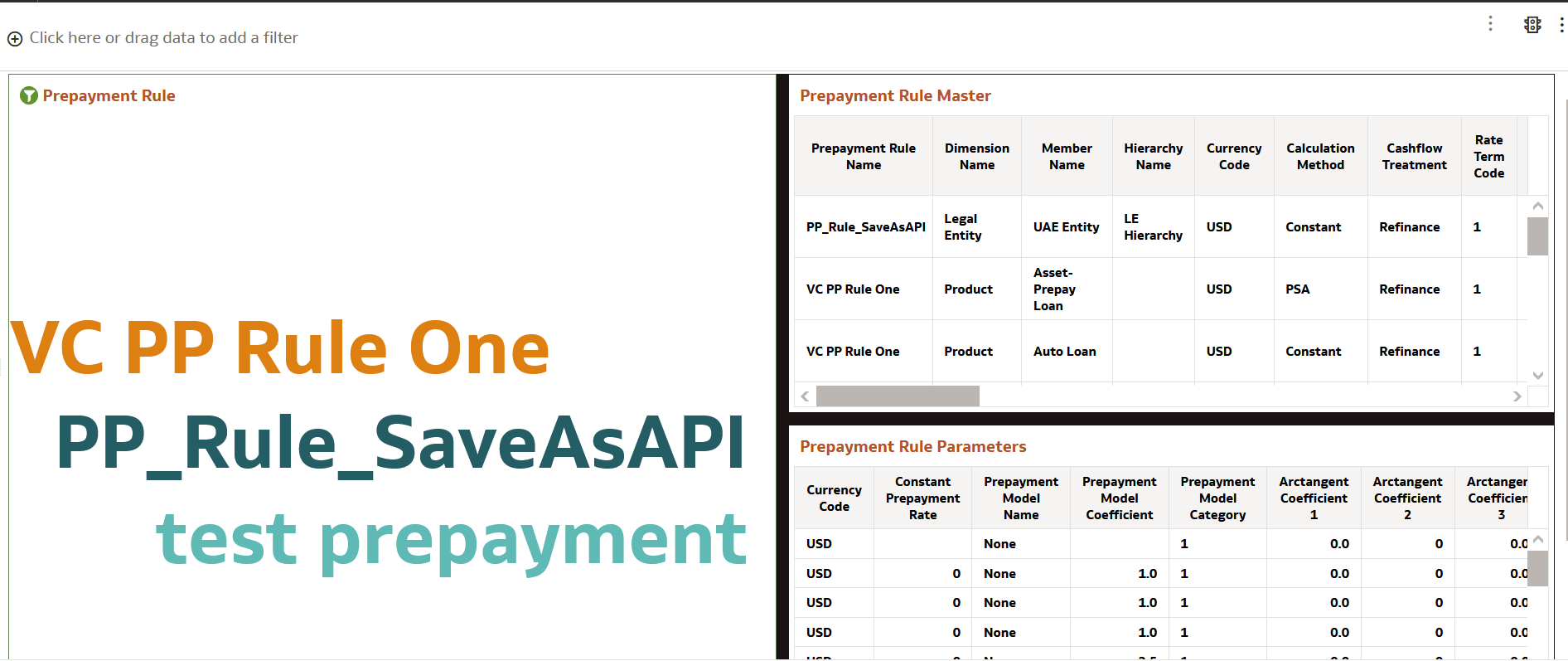 Prepayment Rule Report